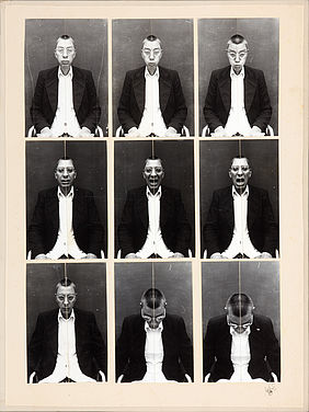 Rudolf Polanszky, Illustration aus „Der musikalische Affe I“, 1983, Collage; © Landessammlungen Niederösterreich, Foto: Peter Böttcher.