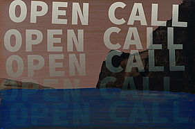 Flyer für Open Call mit Sujet von Andreas Herok